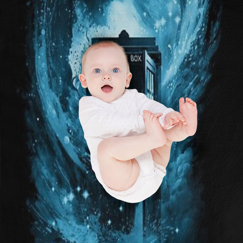 The Color Vortex-blue Version Machine-washable Throw Blanket