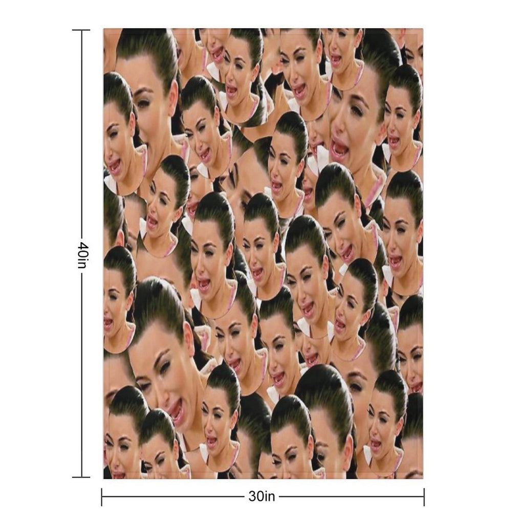 Crying Kim Kardashian Quick-dry Throw Blanket