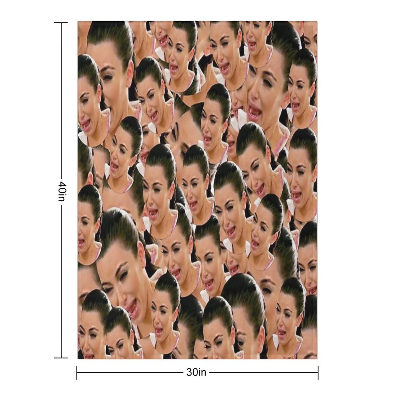 Crying Kim Kardashian Quick-dry Throw Blanket