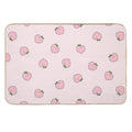 Peach Pattern on Light Pink  Stain-Proof Bath Mat