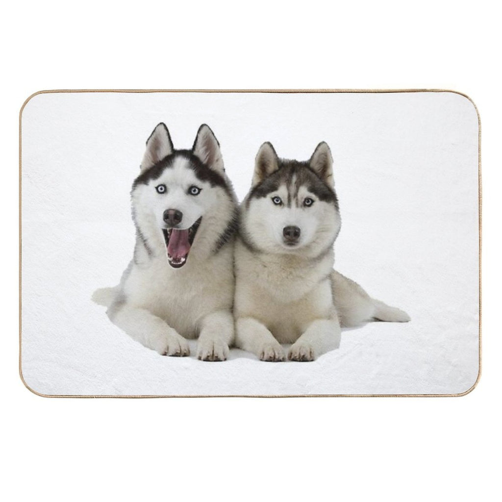 Huskies!  High-Traffic Bath Mat