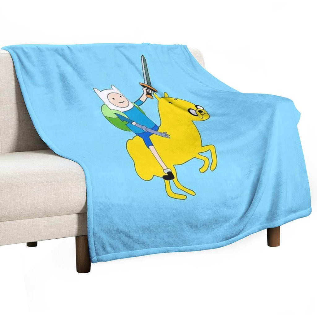 Adventure Time™ Finn And Jake The Knight And The Horse Travel-friendly Throw Blanket