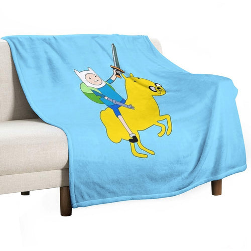 Adventure Time™ Finn And Jake The Knight And The Horse Travel-friendly Throw Blanket