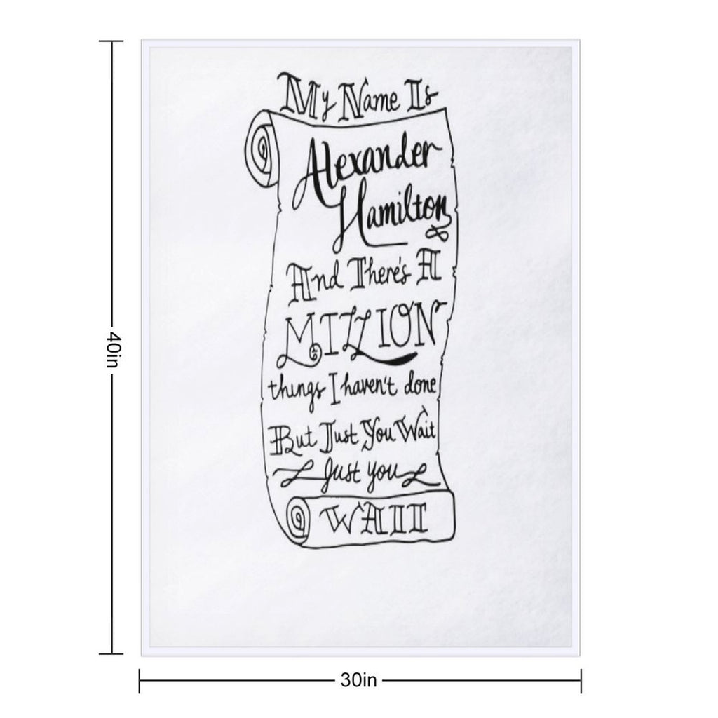 Alexander Hamilton Scroll Versatility Throw Blanket