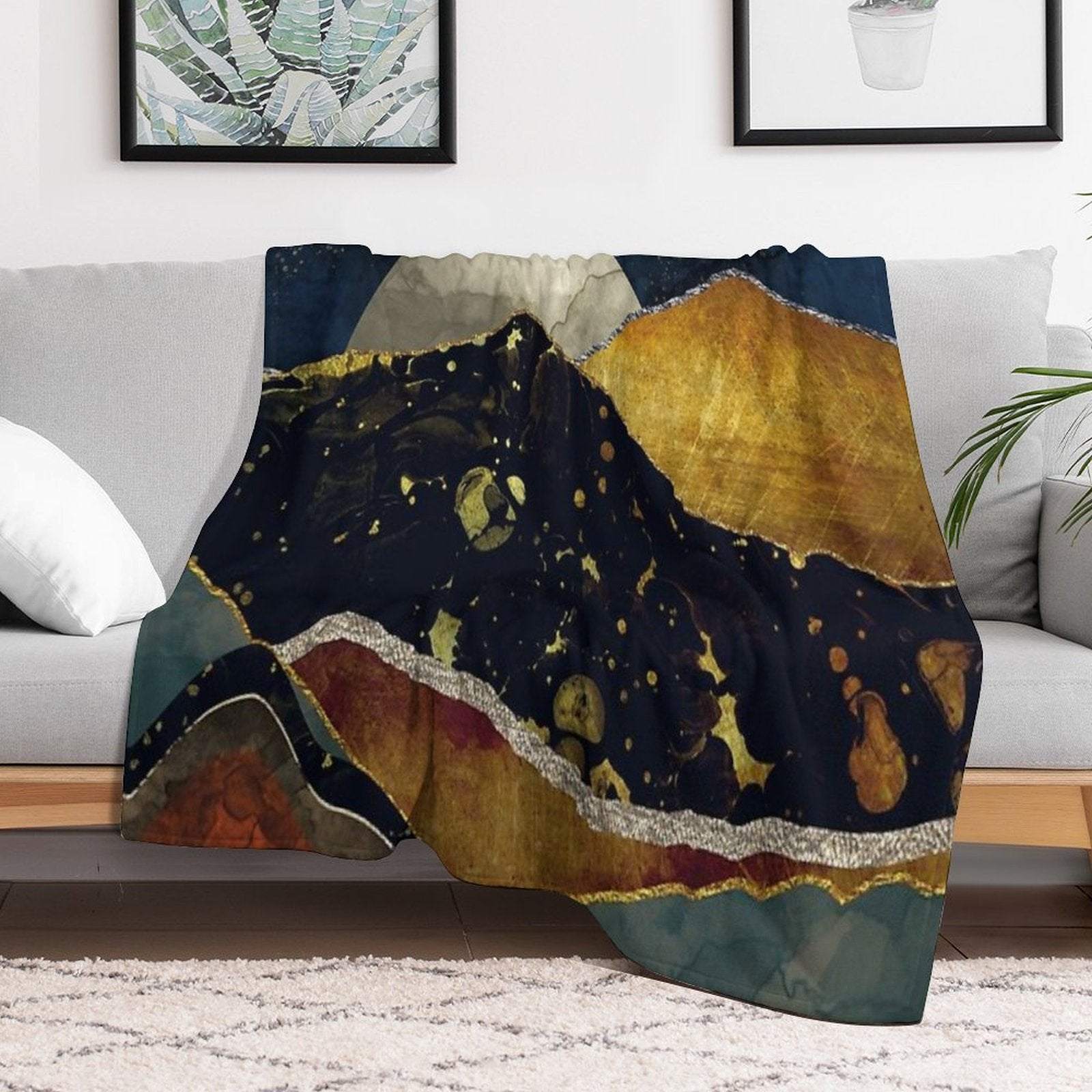 Bronze Night Travel-friendly Throw Blanket
