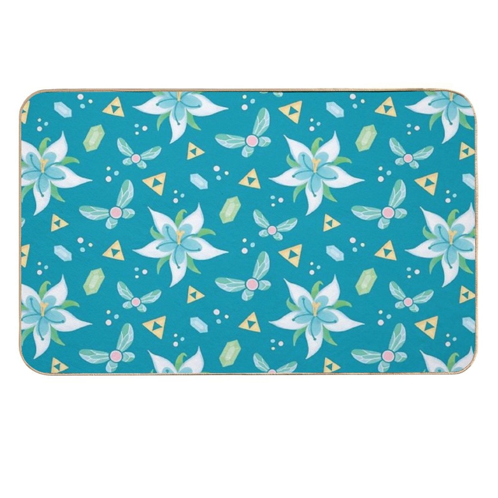 Silent Princess Pattern Blue V.2  High-Traffic Bath Mat