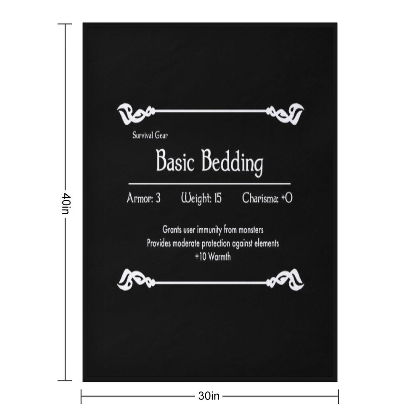 RPG Blanket Stats Comfort Throw Blanket