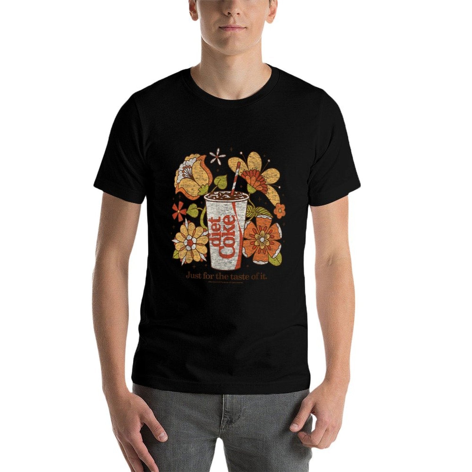 Coca-Cola - Diet Coke Just For The Taste Of It Retro Flowers  Affordable Price T-Shirt