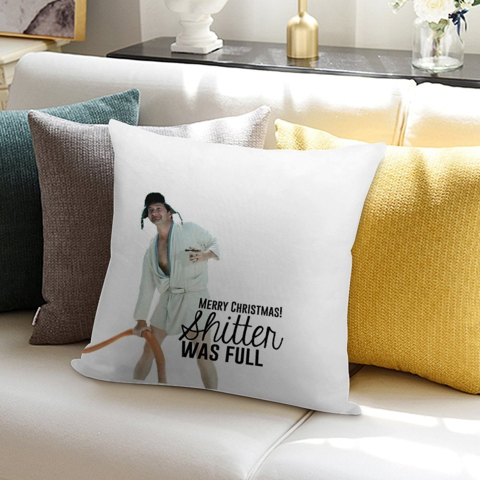 Cousin Eddie Merry Christmas Soft Warmth Comfort Throw Pillow