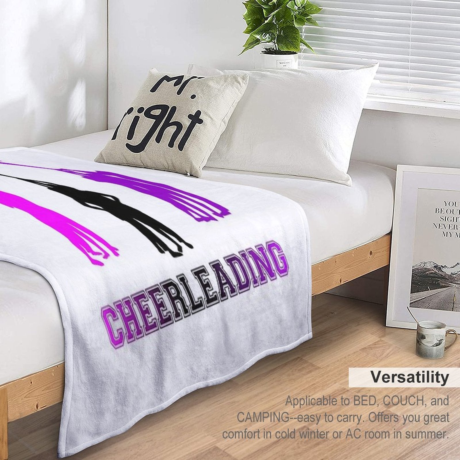 Cheerleading Velvety-soft Throw Blanket