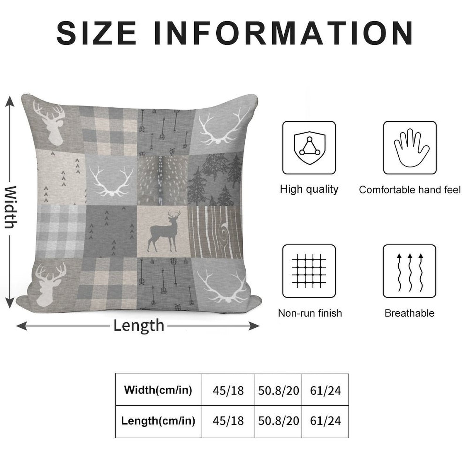 Rustic Woodland Patchwork - Grey And Beige Soft Skin-Friendly Throw Pillow