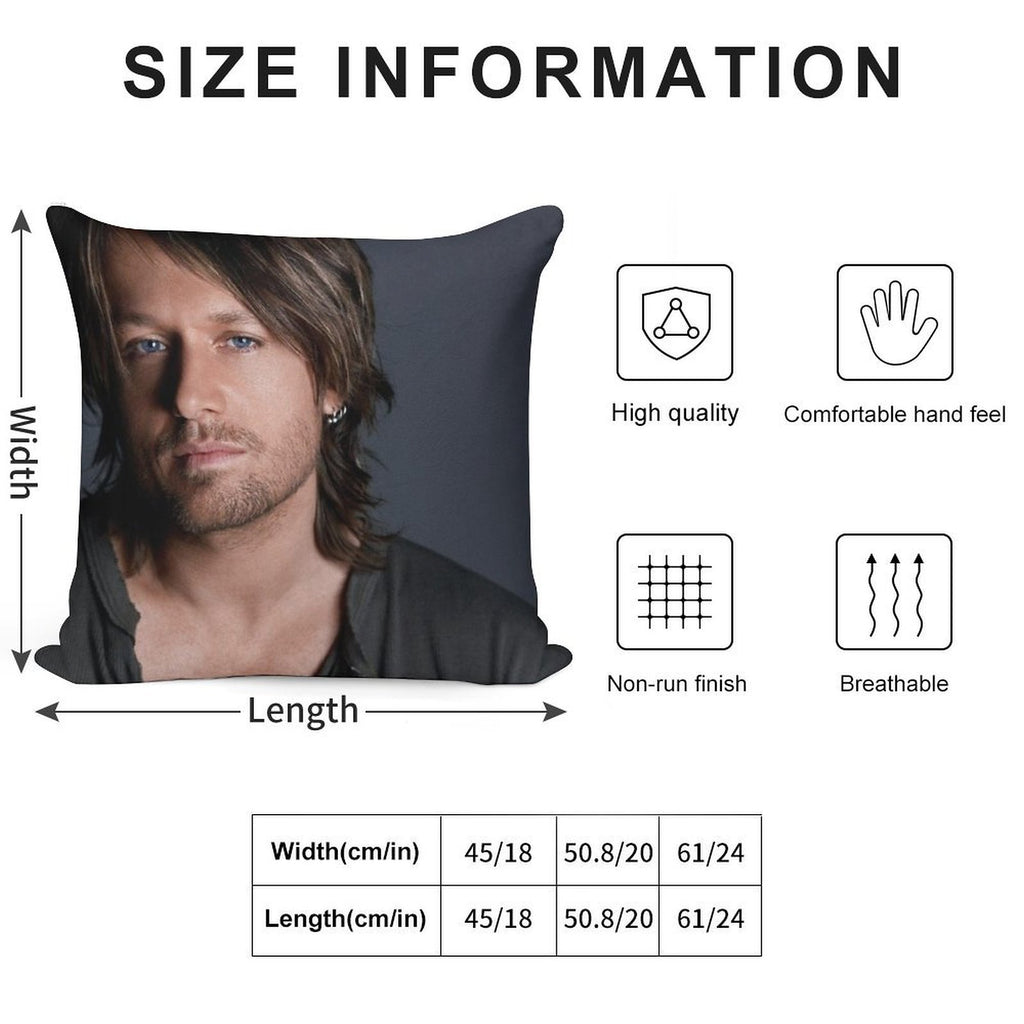 Keith Urban Tour Date Lovh3 Soft High-Density Material Throw Pillow