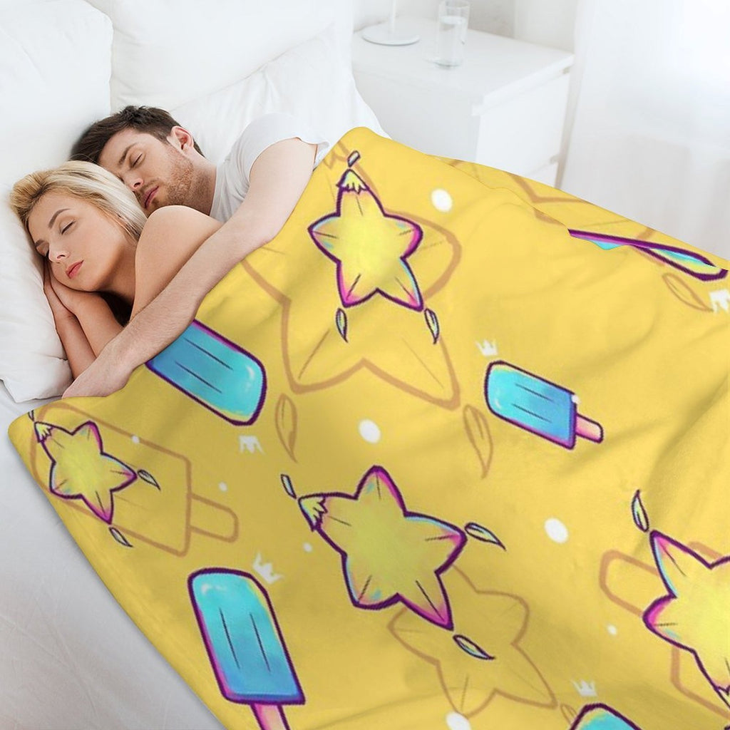 Kingdom Hearts Seasalt And Paopu Pattern Wrinkle-free Throw Blanket