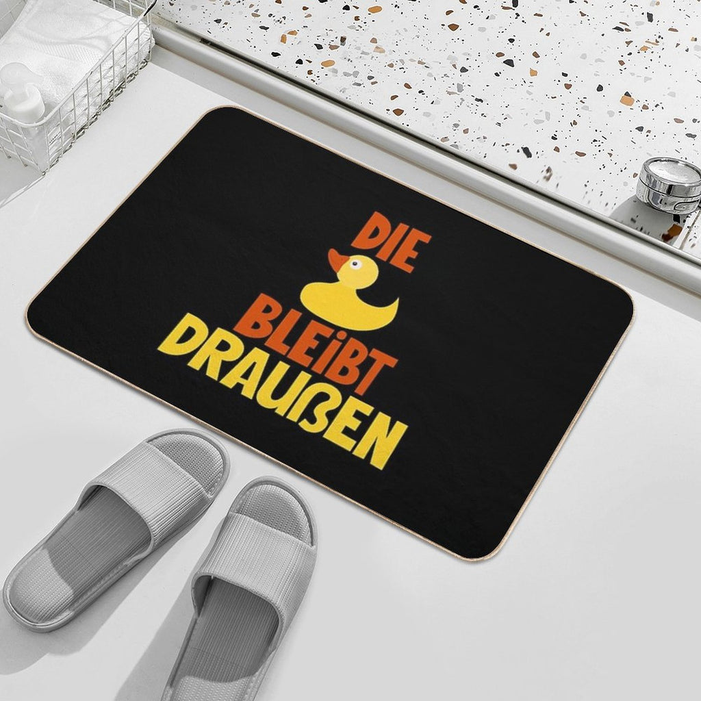 The Duck Stays Outside - Loriot - TV Kult  Anti-Trip Bath Mat