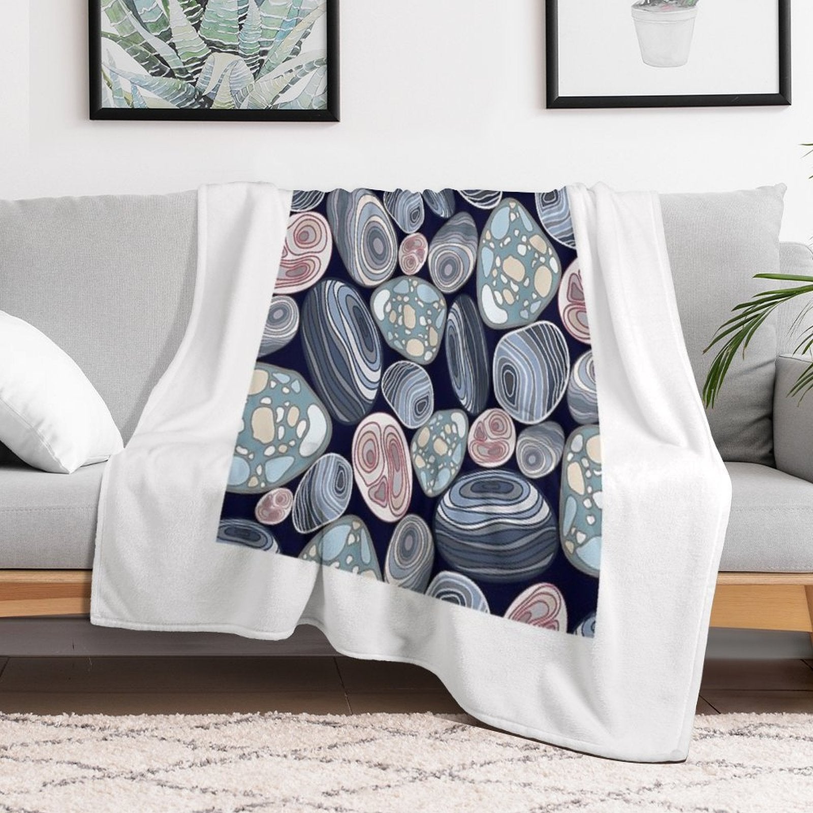 Pattern Stones All-season Throw Blanket