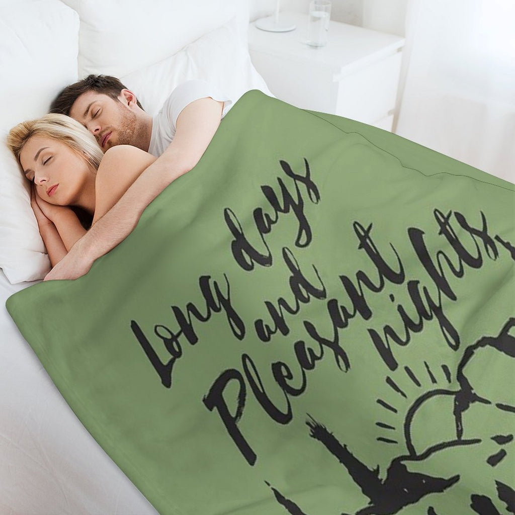 Long Days And Pleasant Nights Durable Throw Blanket