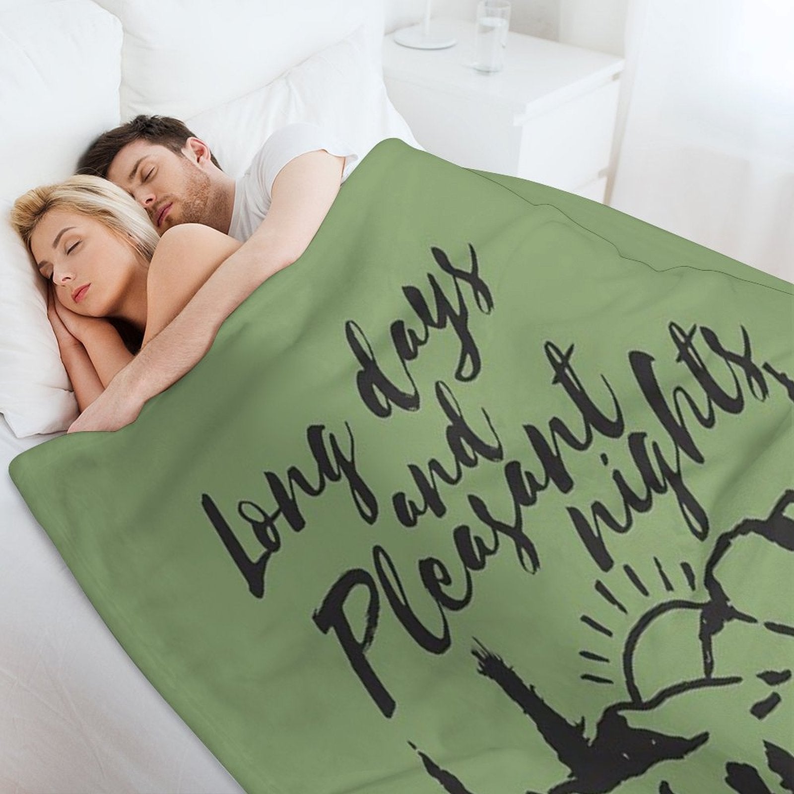 Long Days And Pleasant Nights Durable Throw Blanket