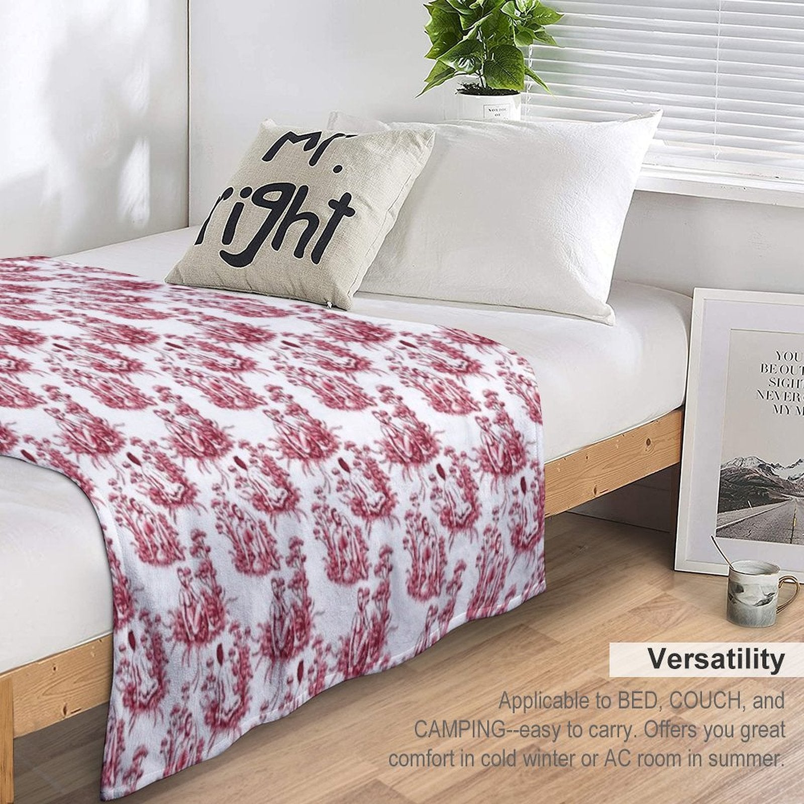 Men Toile Comfort Throw Blanket