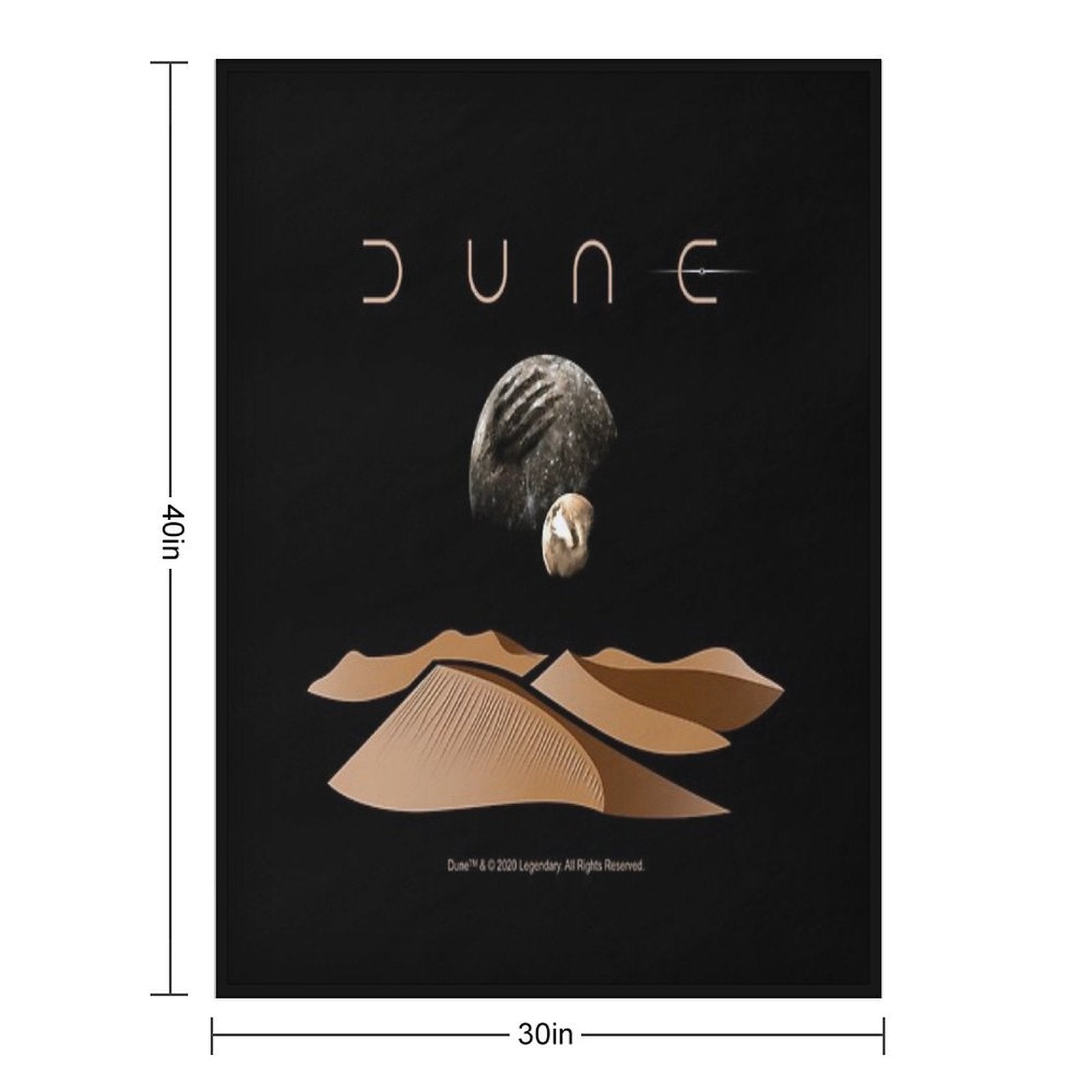 Dune Landscape with Moons of Arrakis Versatility Throw Blanket