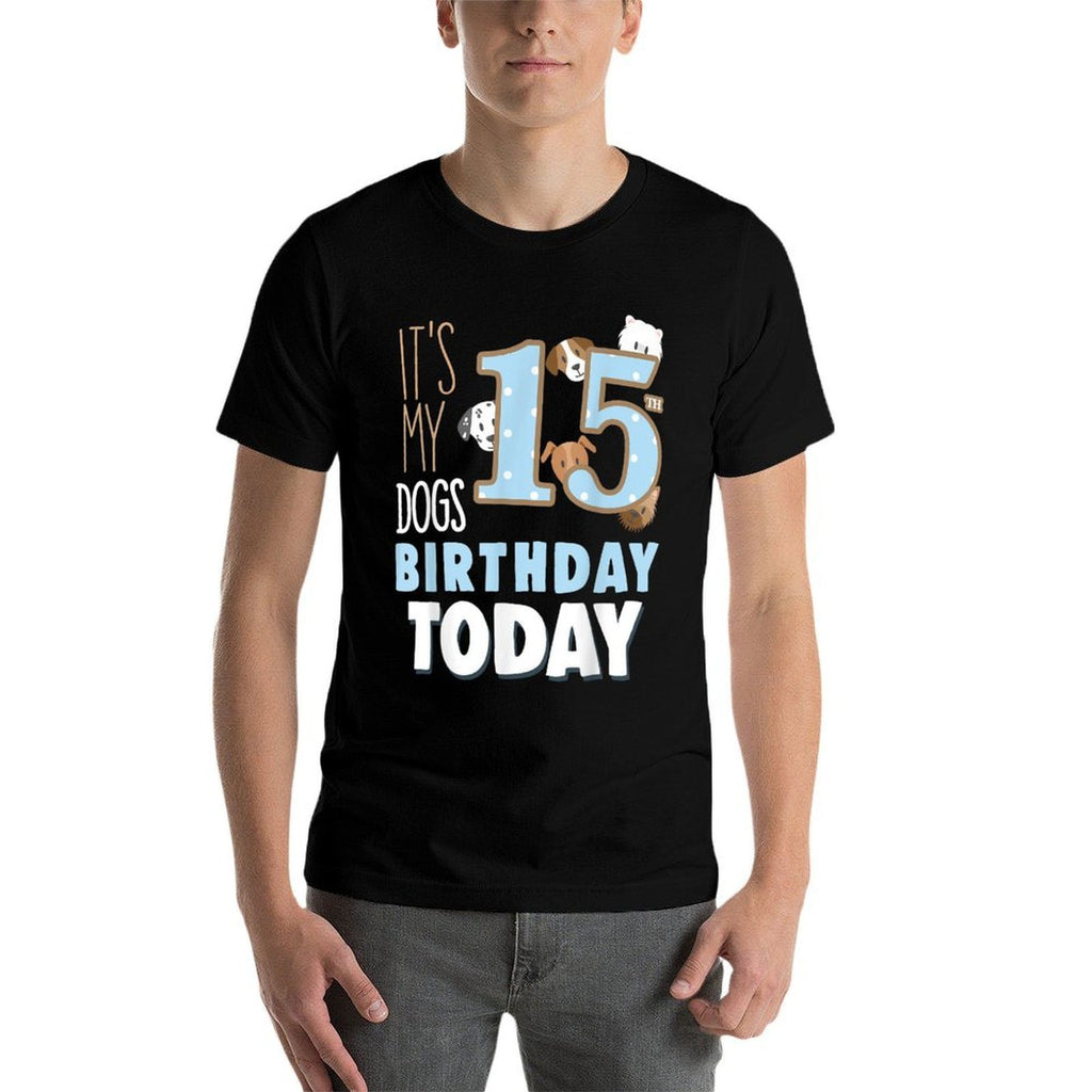 Its My Dogs 15th Birthday Party Idea & Birthday Dog Parent  Eco-friendly Material T-Shirt