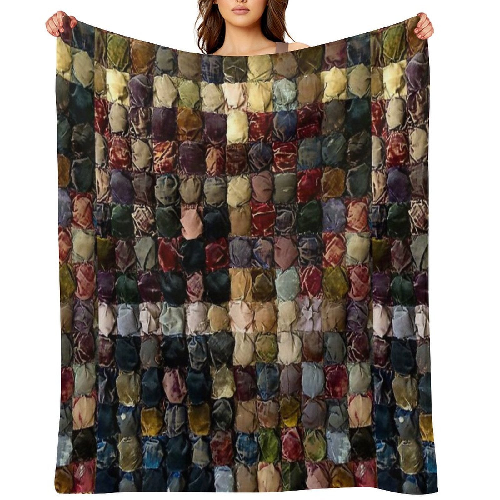 Great Grandmother's Velvet Quilt Quick-dry Throw Blanket