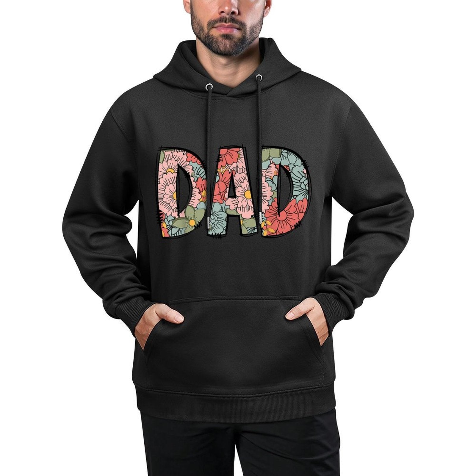 Retro Dad Colorful Flowers Groovy Daisy Flower Pilling-Resistant Hoodie