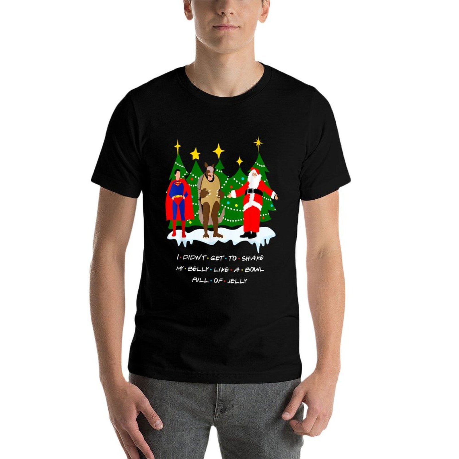 Christmas with Friends. Shake My Belly  Cotton T-Shirt