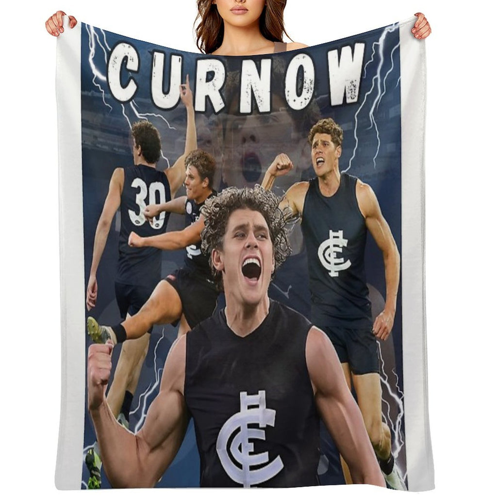 Charlie Curnow Carlton Football Club AFL Player Wrinkle-free Throw Blanket