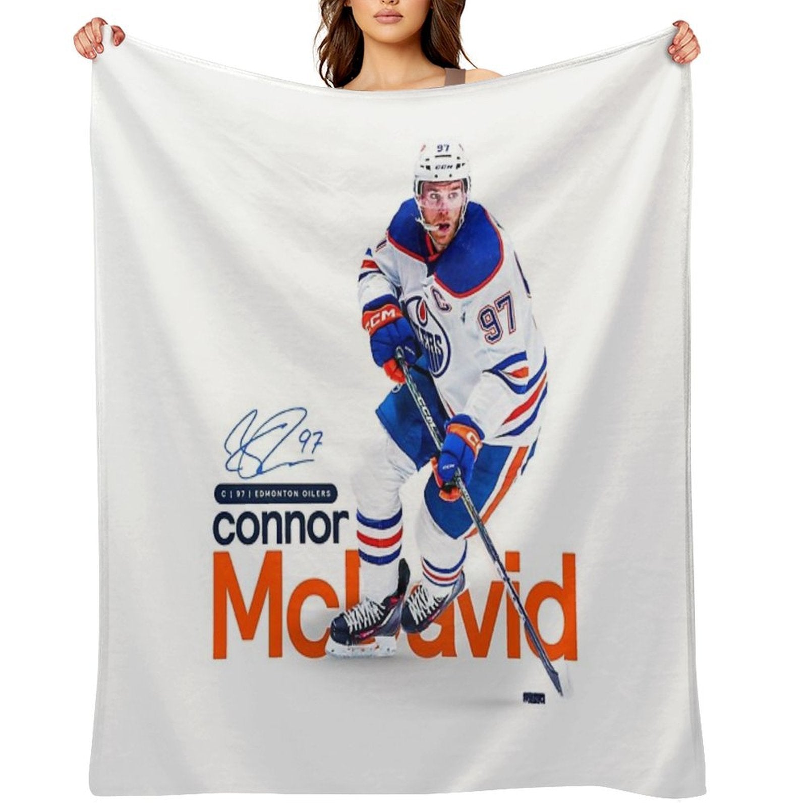 Connor McDavid Gift-ready Throw Blanket