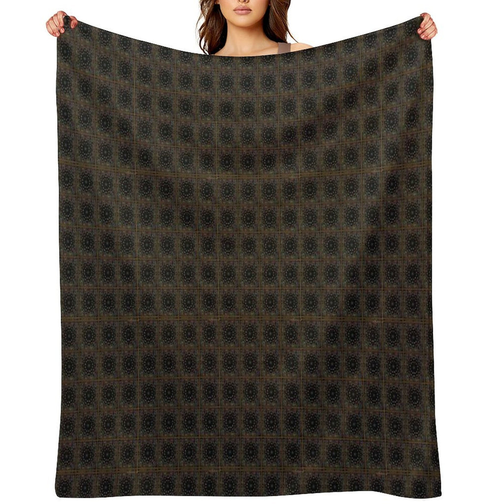 Black Colourful Multi-functional Throw Blanket