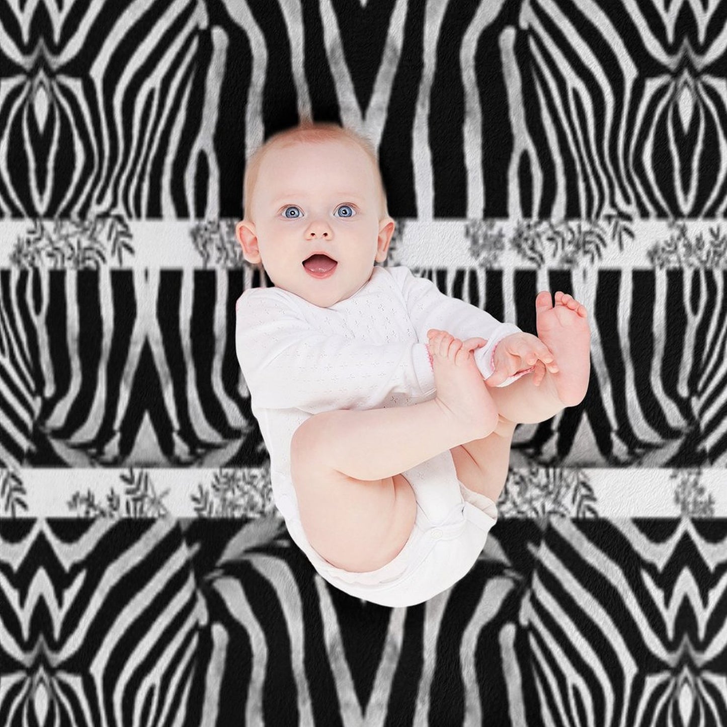 Zebra Stripes Pattern Sustainable Throw Blanket