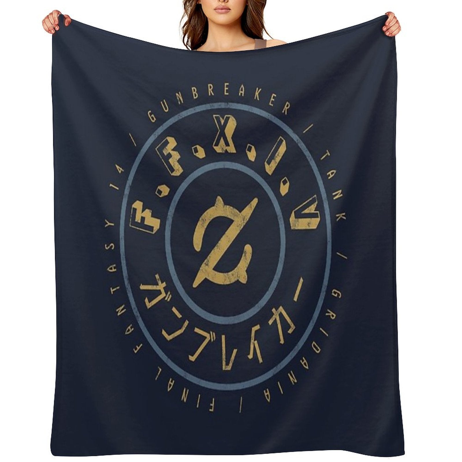 Final Fantasy XIV Gunbreaker Easy Care Throw Blanket