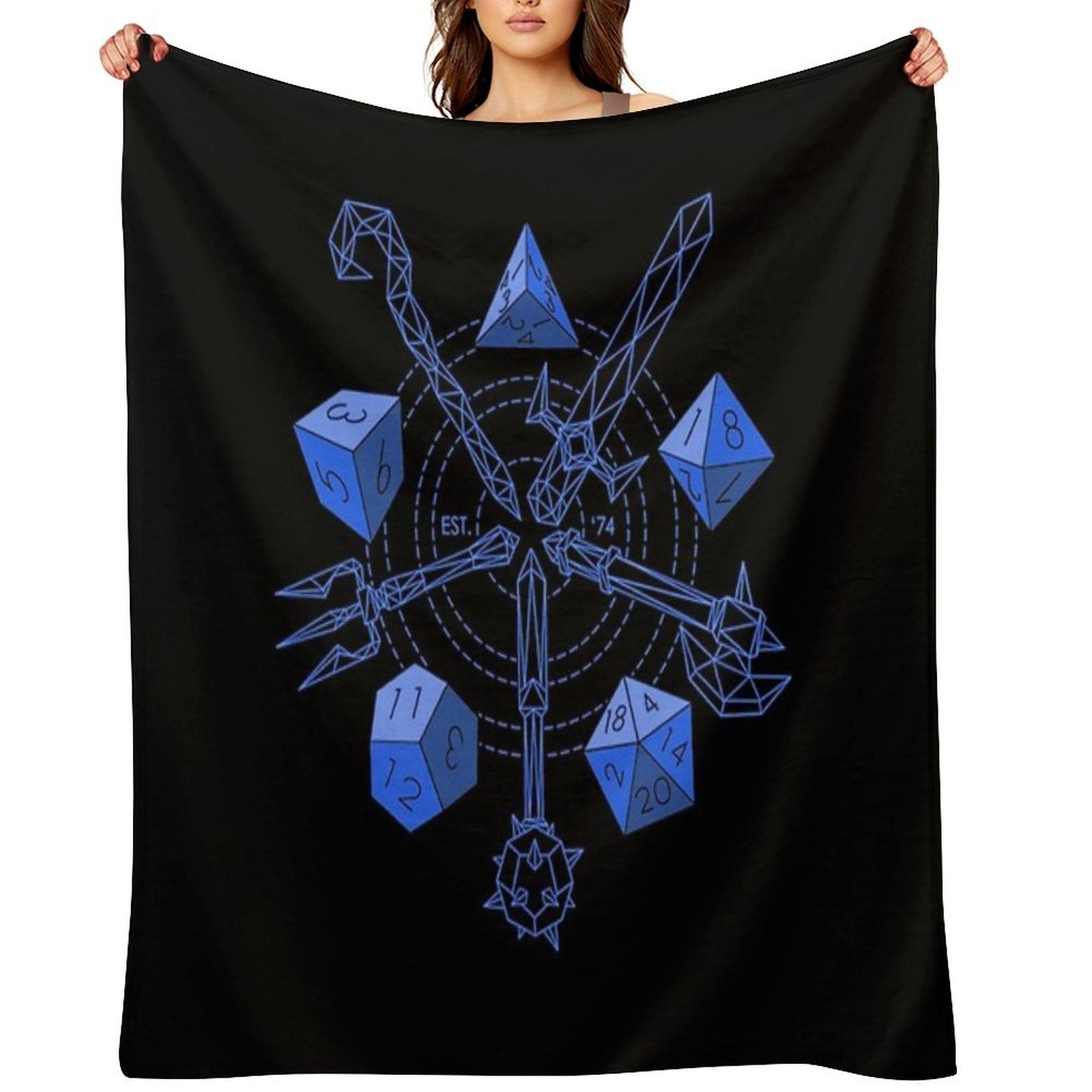 Roleplayer - Choose Your Blue Weapon Eco-conscious Throw Blanket