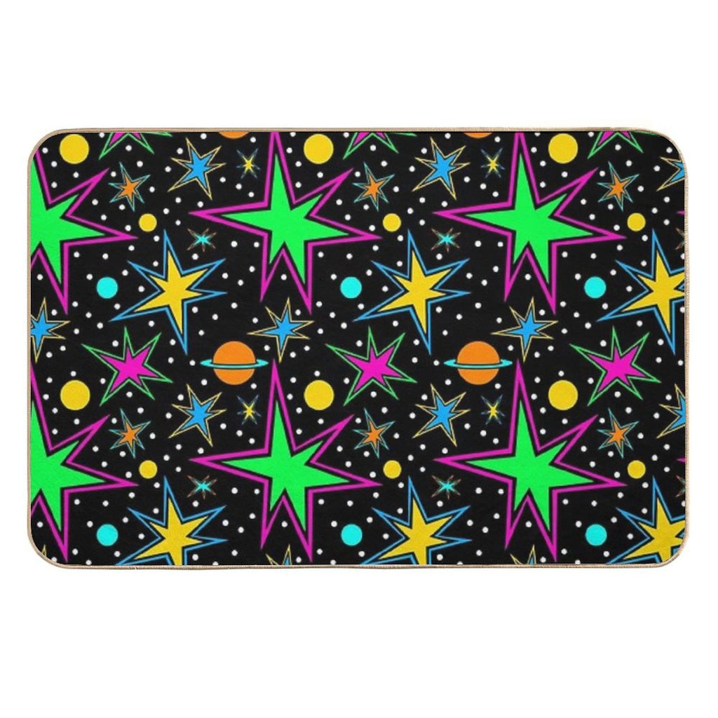 Super Nova Arcade Carpet Pattern  Rapid-Drying Bath Mat