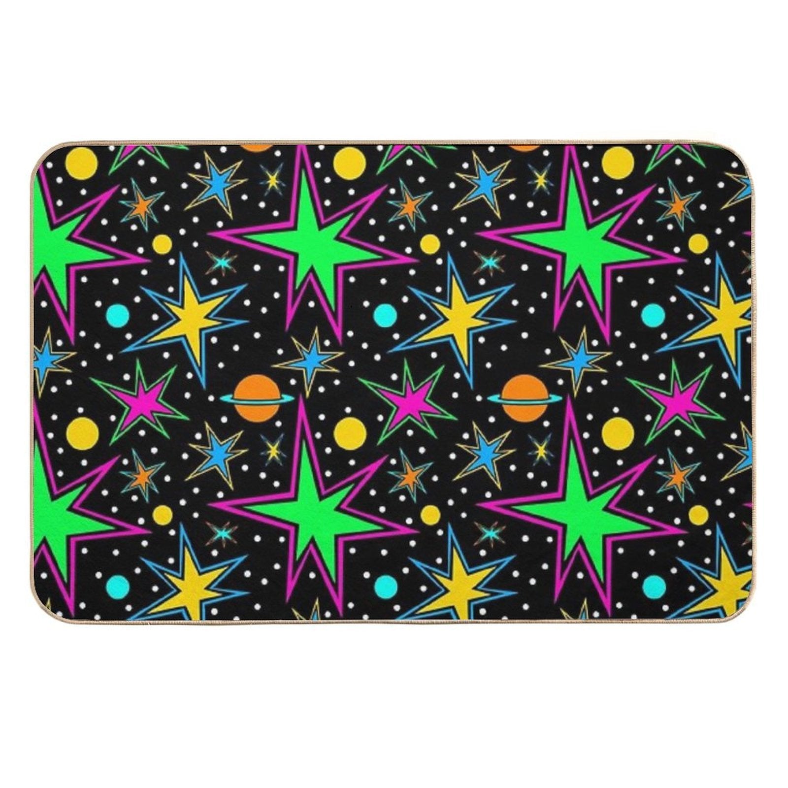 Super Nova Arcade Carpet Pattern  Rapid-Drying Bath Mat