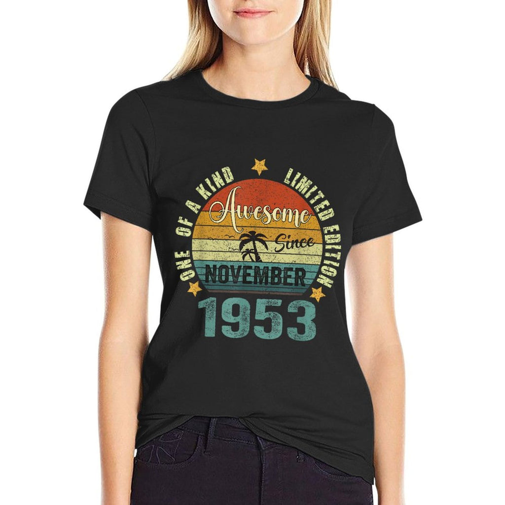 70 Year Old Retro Awesome Since November 1953 70th Birthday  Affordable Price T-Shirt