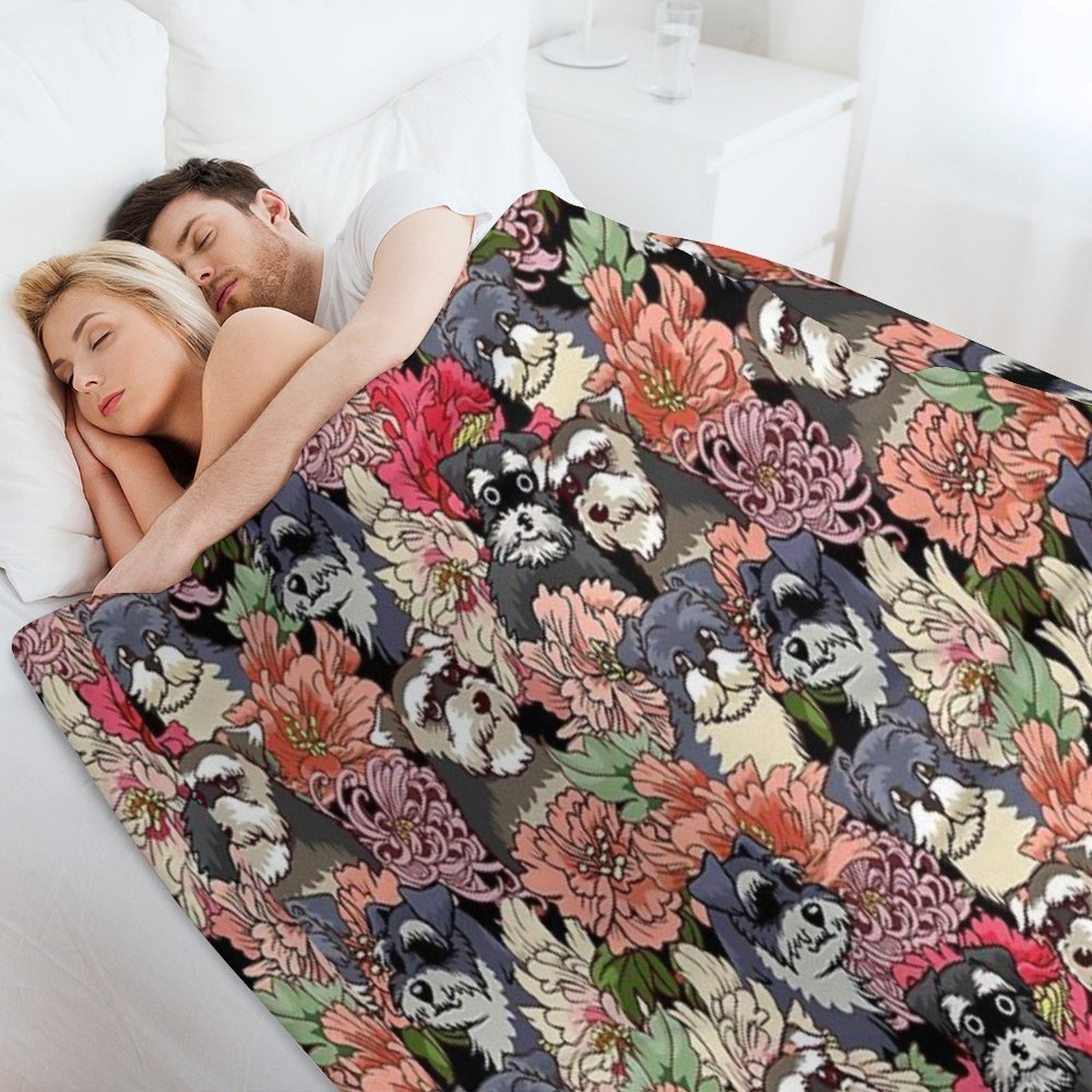 BECAUSE SCHNAUZERS Quick-dry Throw Blanket