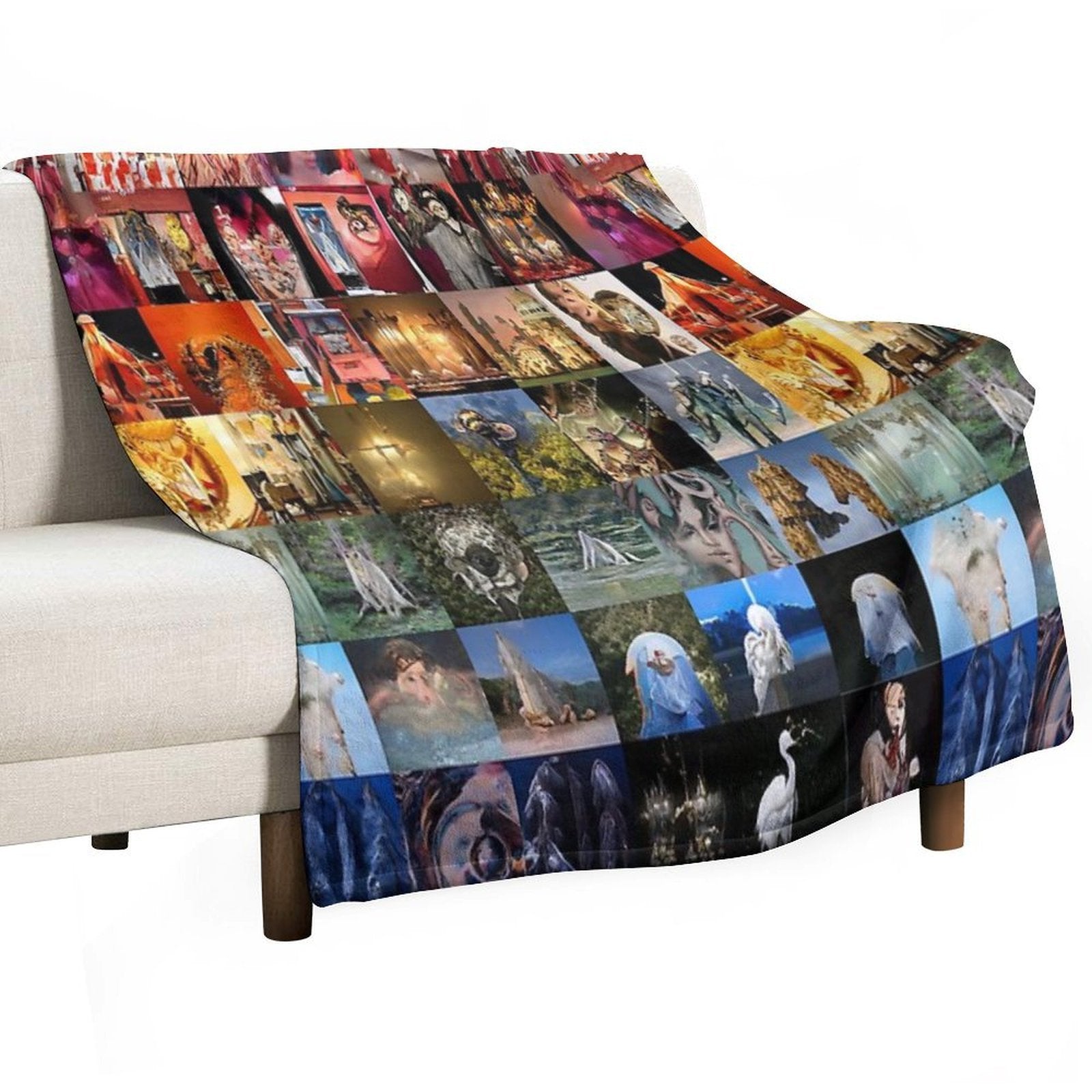 Net Quilt Travel-friendly Throw Blanket