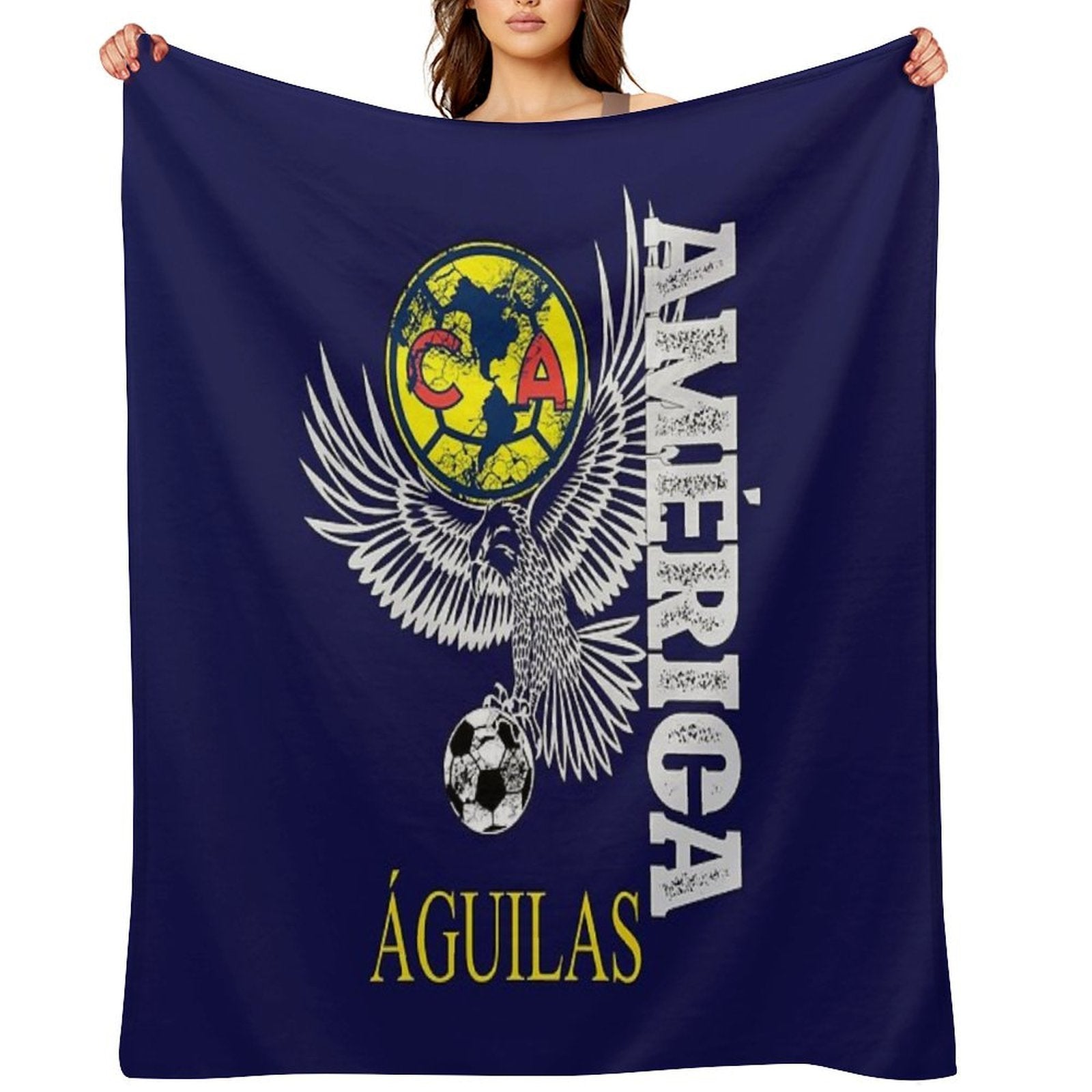 Aguilas Del America Playera Futbol Mexicano Liga Mx Multi-functional Throw Blanket