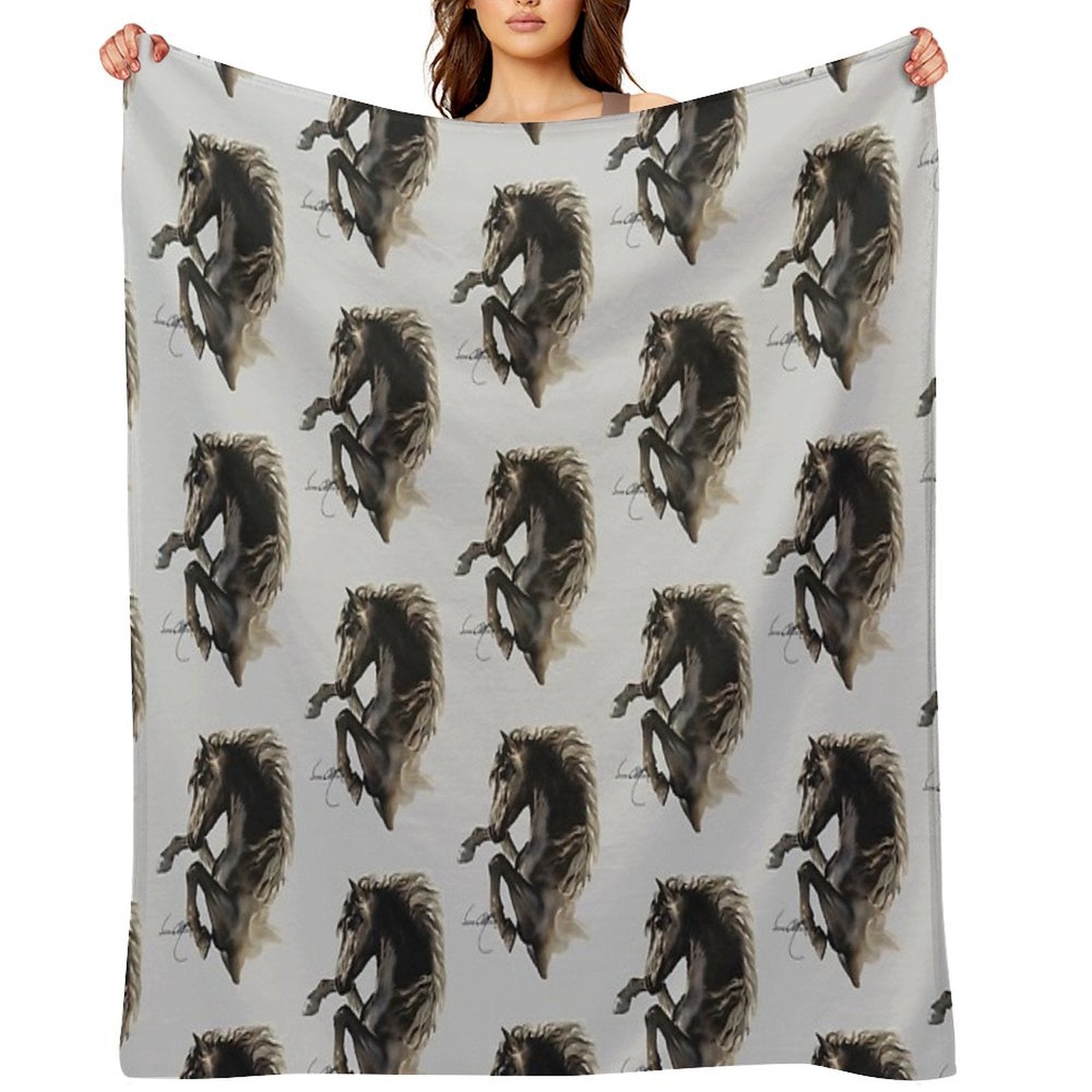 Black Fury (Cut-Out) Multi-functional Throw Blanket
