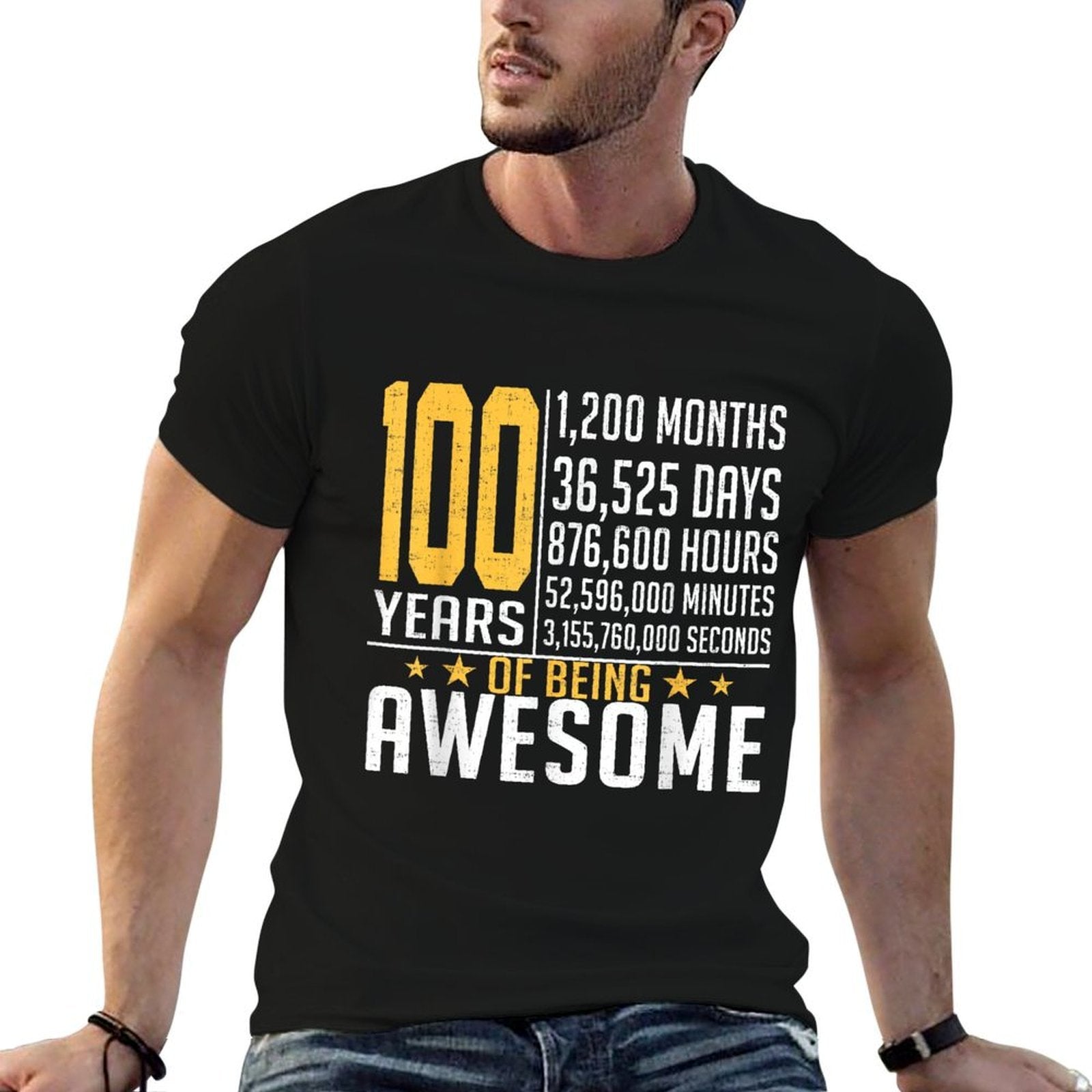 100th Birthday 100 Years Old  Trendy Pattern T-Shirt