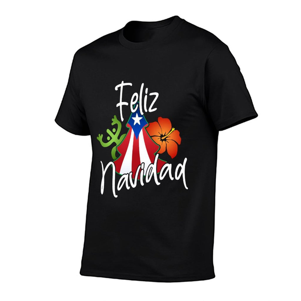Puerto Rico Christmas Sweater Feliz Navidad Boricua  Cotton T-Shirt