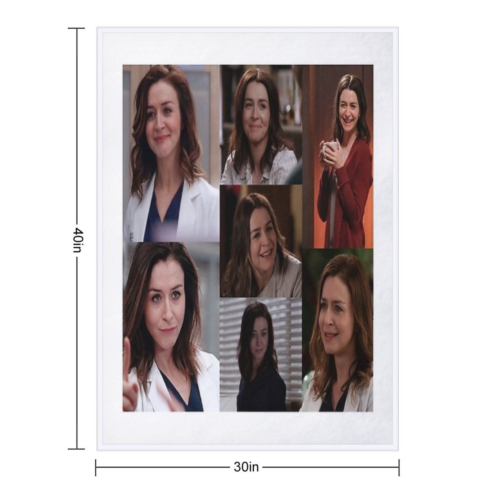 Amelia Shepherd Large Collage Designed for Blankets All-season Throw Blanket