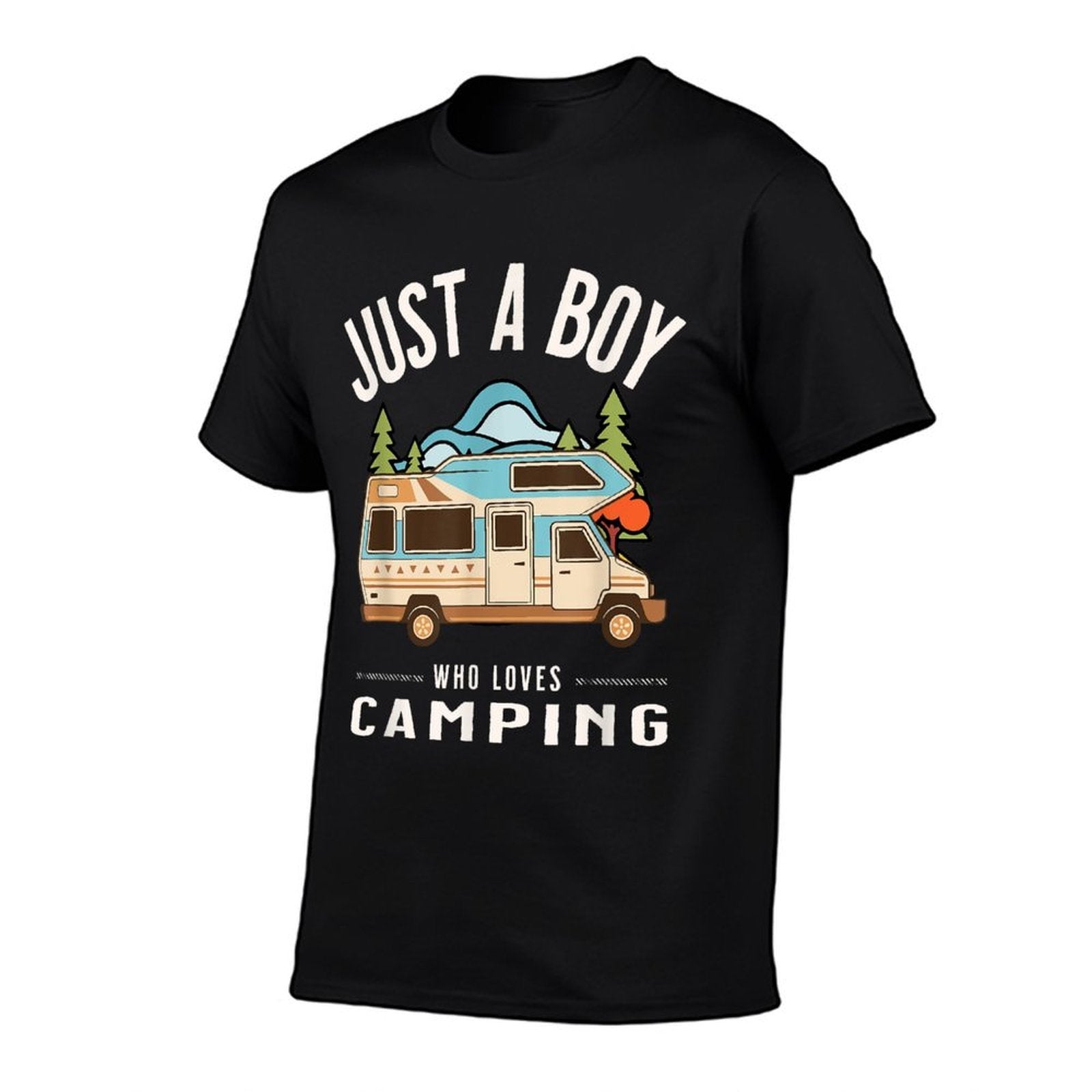Just A Boy Who Loves Camping - Colorful Camper Van  Classic T-Shirt