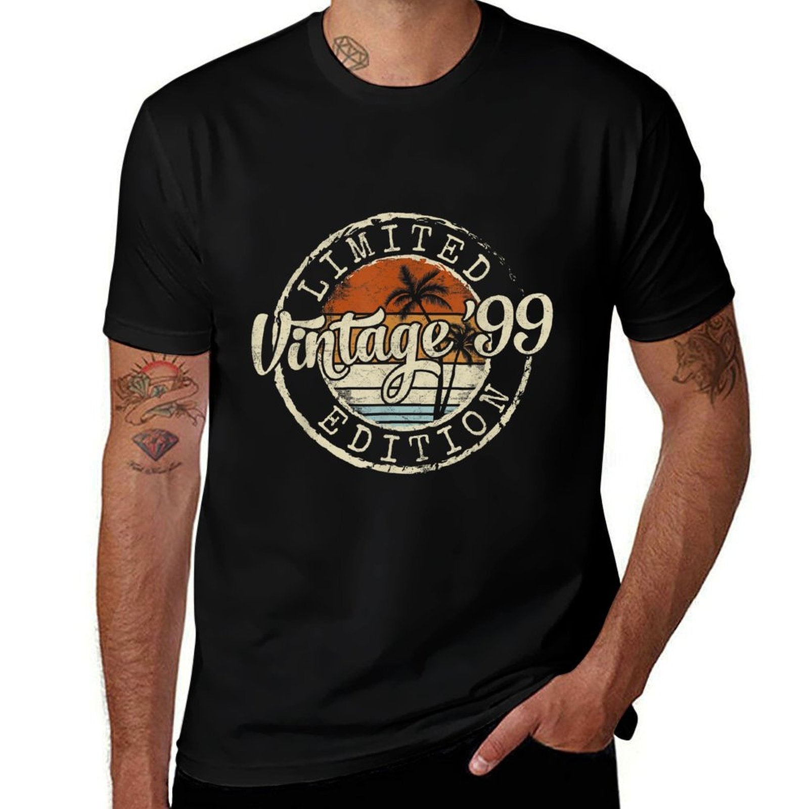 Vintage 1999 26th Birthday Gifts For Men Women 26 Year Old  High-quality Stitching T-Shirt