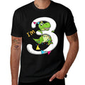 3rd Birthday Dinosaur  Dino Third Bday Im 3 Years Boys  Summer-ready Fabric T-Shirt
