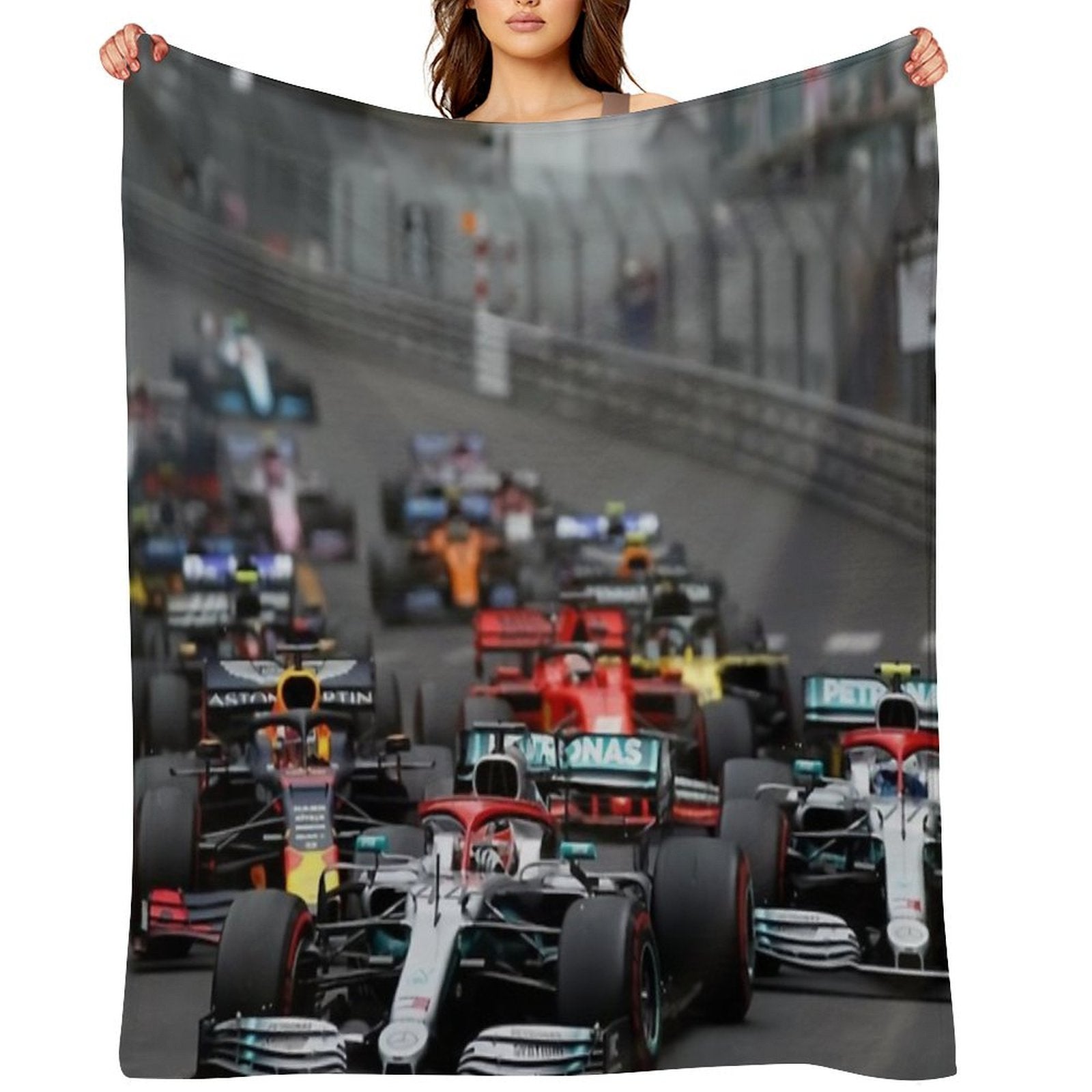 F1 Race Start Quick-dry Throw Blanket