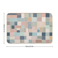 Block Cross Point Linier Pattern Lite Pastel Tone  Long-Lasting Bath Mat