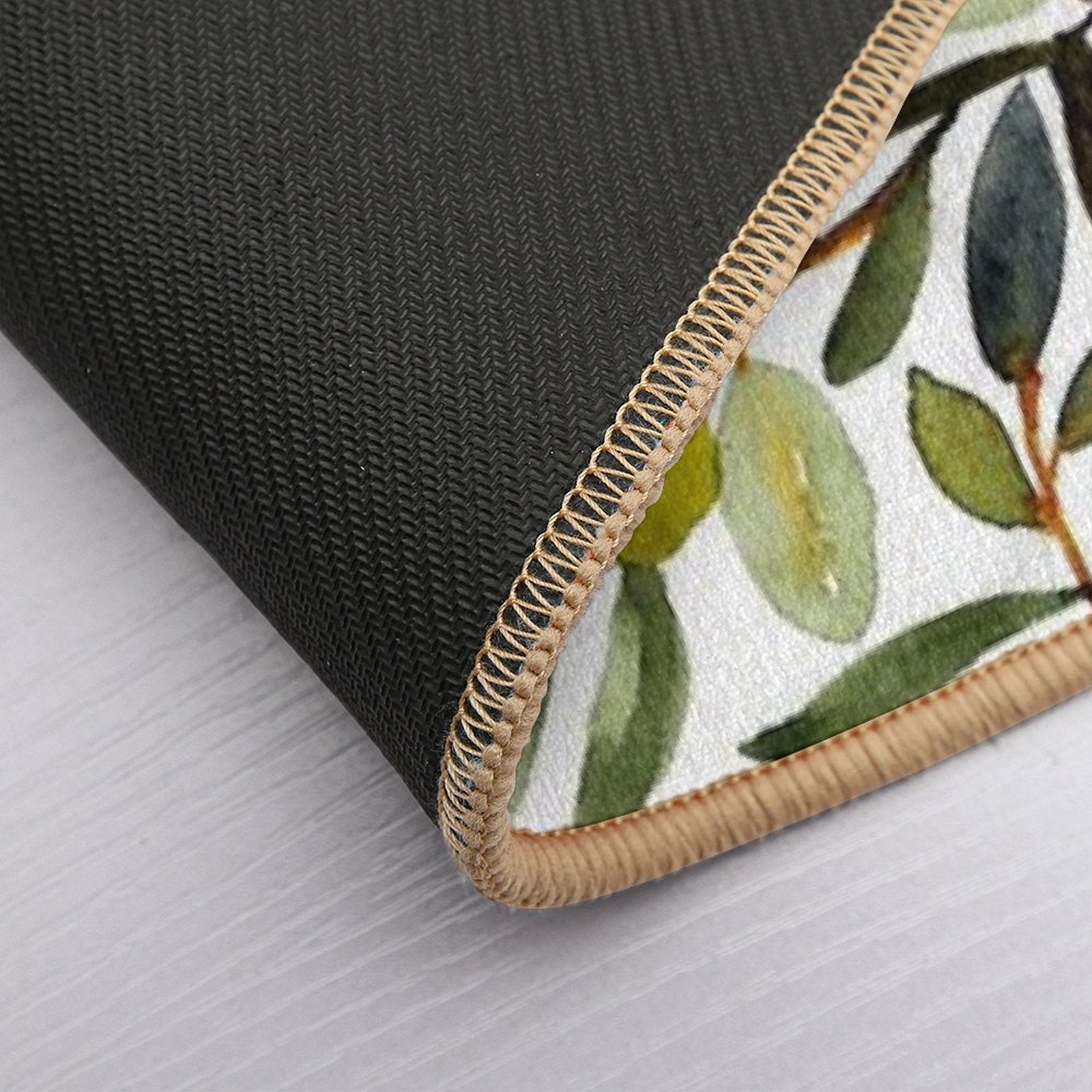 Olive Leaf Art Modern  Rapid-Drying Bath Mat