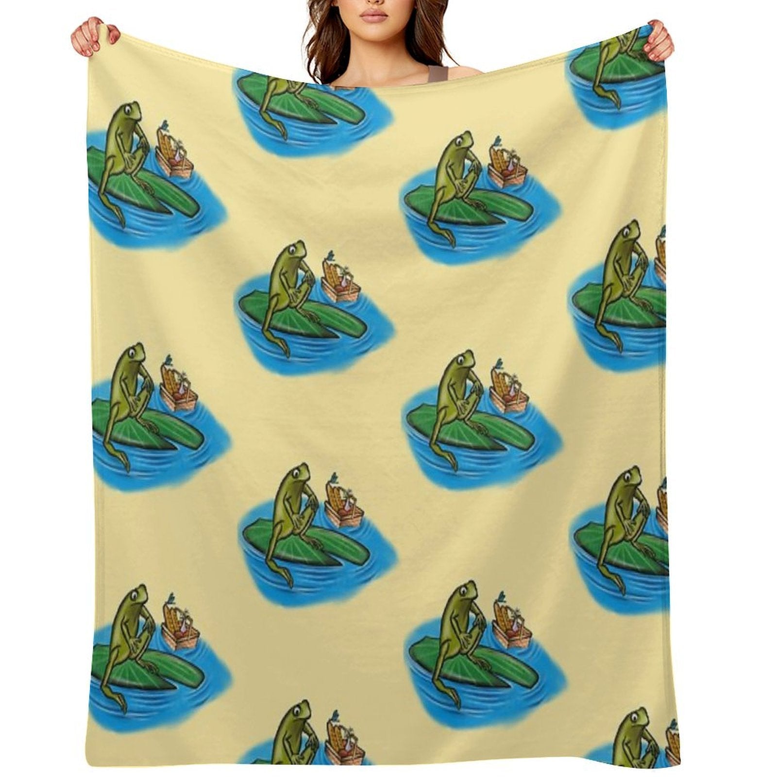 Chill Frog Anti-pilling Throw Blanket